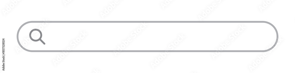 Obraz premium シンプルなグレーの検索窓・検索バーのイラスト素材 Search bar illustration