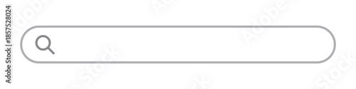 シンプルなグレーの検索窓・検索バーのイラスト素材　Search bar illustration