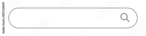 シンプルなグレーの検索窓・検索バーのイラスト素材　Search bar illustration