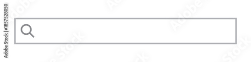 シンプルなグレーの検索窓・検索バーのイラスト素材　Search bar illustration