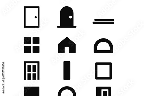 Arc micro threshold shape piece subtle vector collection entryway icon tile floor