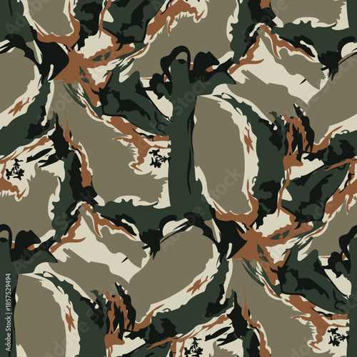 abstrect camoflage semaless pattern on millity background