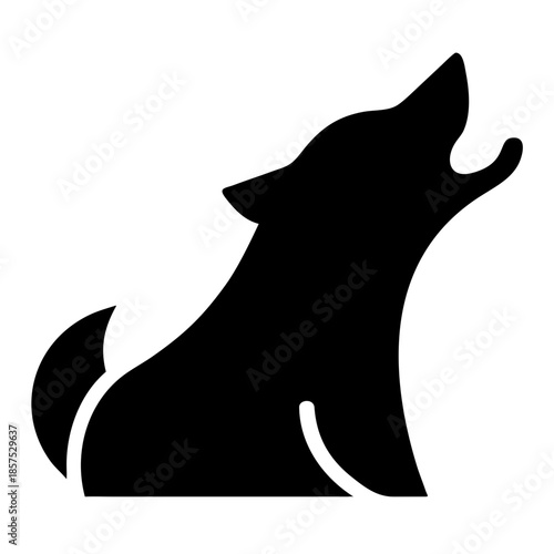 silhouette of a lone wolf