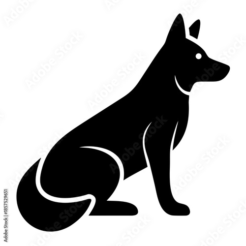 silhouette of a german shepherd