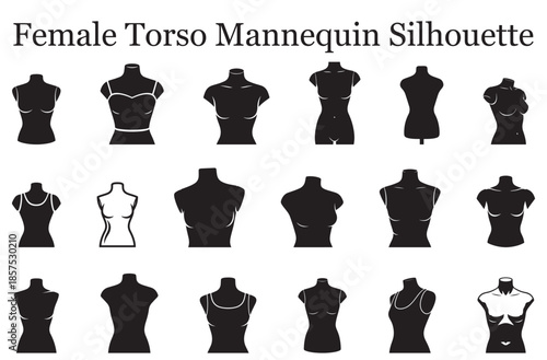 Female torso mannequin silhouette