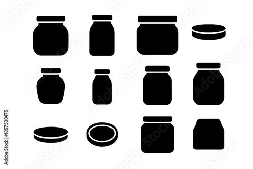 Tile jar arc vector collection lid icon plate patch tall micro
