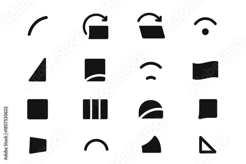 Vector segment icon viewing modern strip smooth pivot slab tile angle block