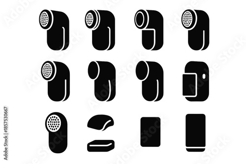 Bump bar icon slab small vector shaver mesh contour icons micro rounded