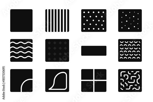 Tile surface slab icon shape unit strip vector ripple texture icons pattern