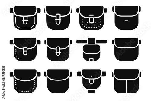 Slab stabilizer bag handlebar small edge icon shape soft vector rounded bike