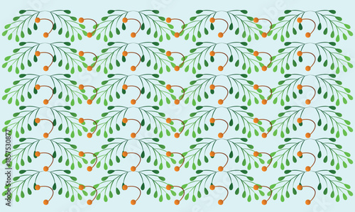 different color of leave make an art in a line