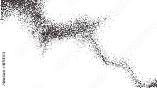 Dense black and white abstract particle scatter texture with contrast
