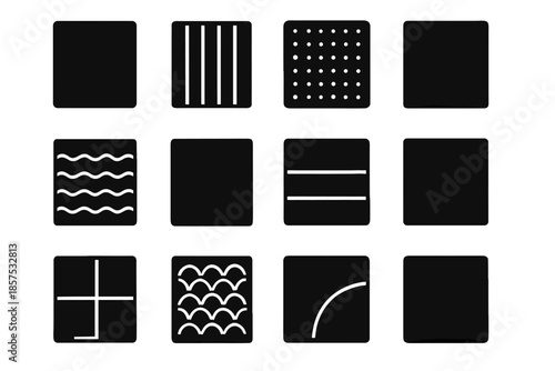 Arc matte narrow vector texture ribbed icon panel dotted icons strip material