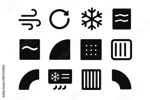 Cool icons refresh shape vector set smooth unit micro icon narrow panel
