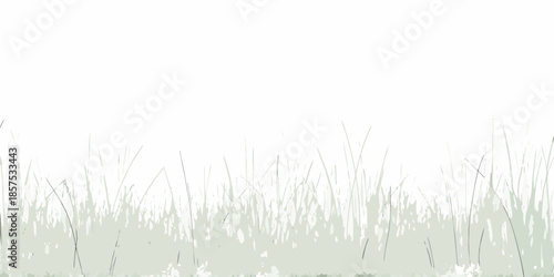 A simple illustration of light green grass blades on a white background