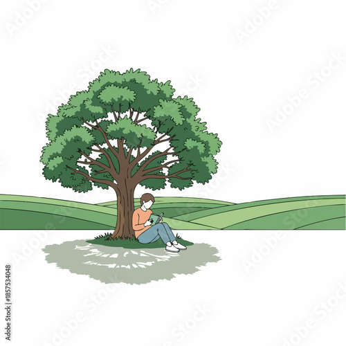 Flat Color Illustration Vector Graphic Element Design