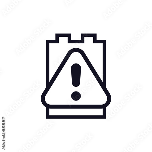 battery warning icon for interface design