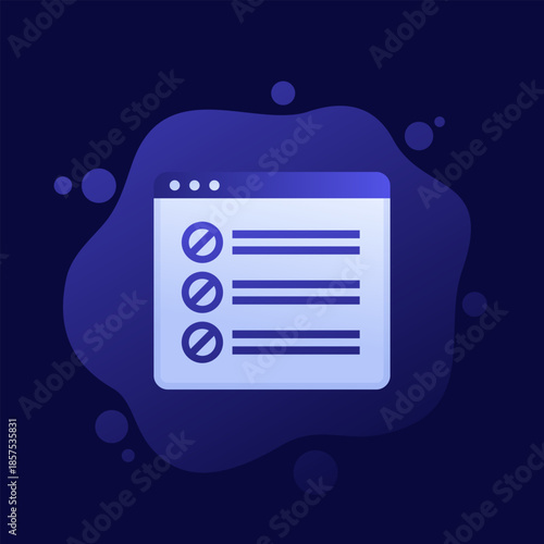 blacklist icon for web, vector design