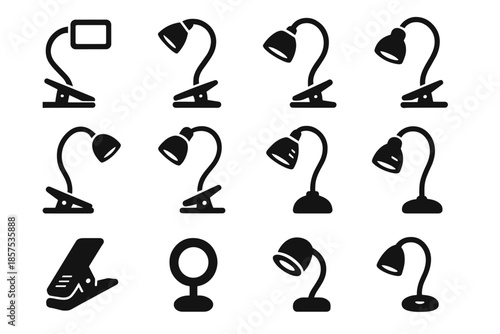 Tube reading clip vector textured tooth icon line lamp hinge nub icons