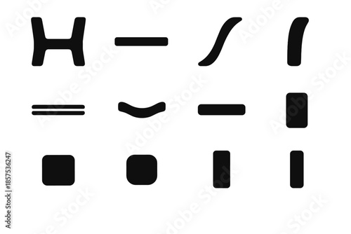 Strip icon shoulder tile small harness segment slab band tiny vector strap