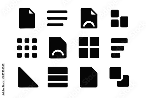 Grid icon modern bar tiny vector dot micro panel cluster subtle tile