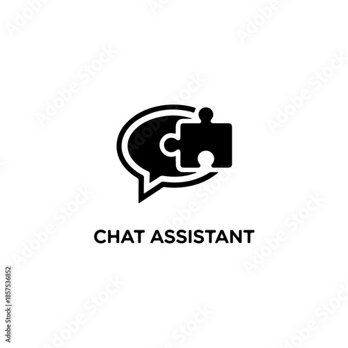 Chat assistant logo isolated on transparent background