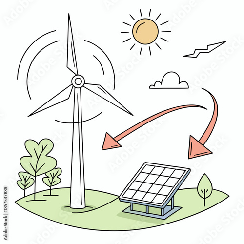 Wind and solar energy generation