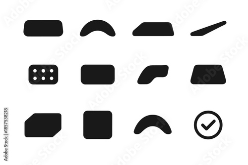 Icon smooth slope pad shape vector patch lift mark grid comfort panel