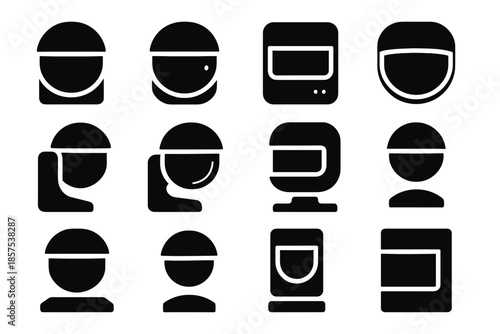 Vector indicator motion front subtle shape icon piece smart strip stabilizer detector