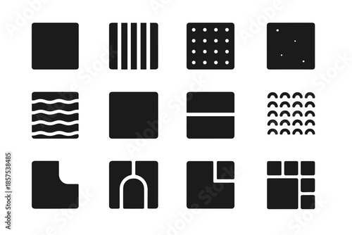 Texture grain vector material slab finish unit panel micro icons strip icon