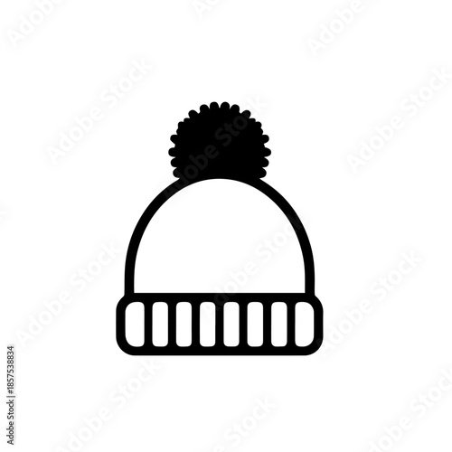 Winter Cap Vector – Warm Modern Knit Beanie Hat Illustration