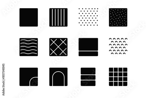 Texture vector shape patch material icons ribbed slab pattern tile strip subtle