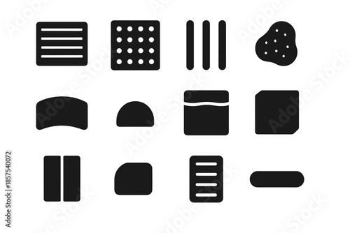 Slip bar anti grip piece ridge unit slab traction vector icon pad