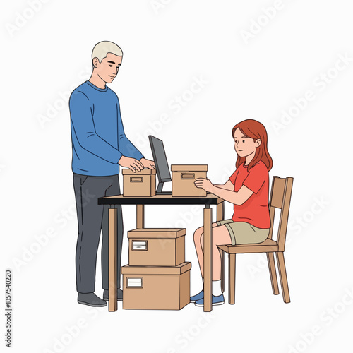 Vibrant Flat Color Illustration of Ripe Fruit Slices