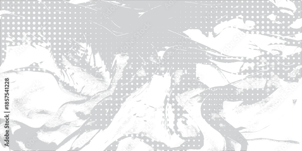 Fototapeta premium Abstract Gray Landscape With Swirling Branches And Textured Silhouette For Design Projects eps10