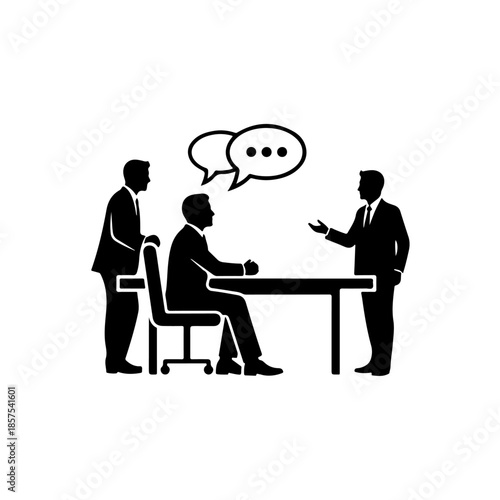 Business meeting isolated on transparent background