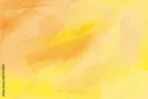 Cuadro en lienzo Watercolor Vibrant yellow and orange abstract background with soft brush strokes