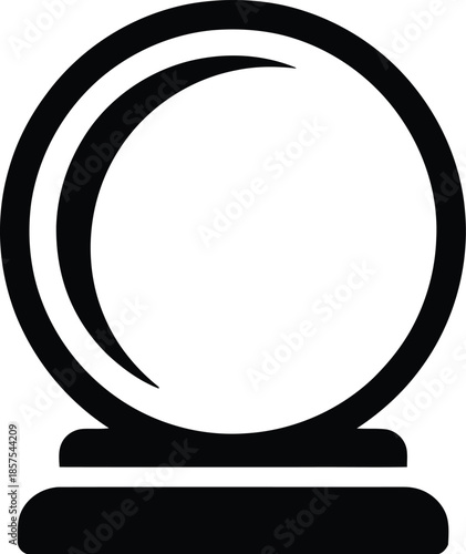 Crystal Ball Vector Graphic Icon Symbolizing Fortune Telling and Mysticism on Transparent Background