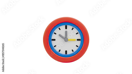 Colorful cartoon clock transparent background