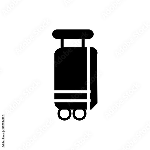 vector illustration of a luggage bag travel glyph icon