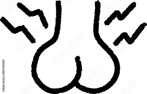 An icon of arthritis or arthrosis, Joint pain icon isolated emphasizing on the painful symptoms, presented in a simple design suitable for educational purposes.