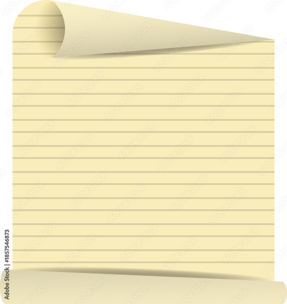 Naklejka premium Paper Page Curl Vector Illustration