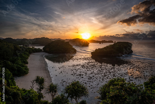 sunset over the sea