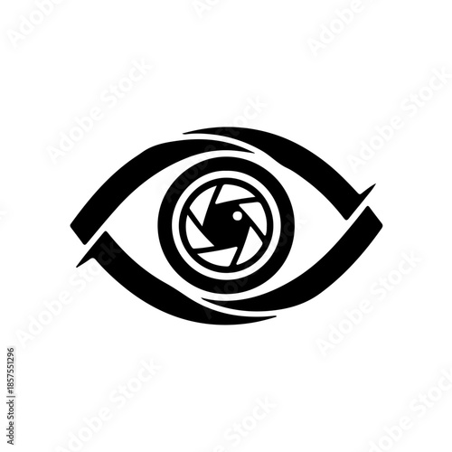 Photography eye logo isolated on transparent background