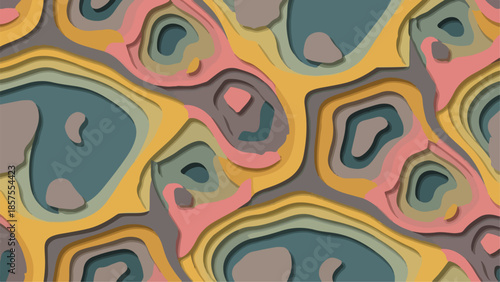 Abstract colorful pattern featuring vibrant shapes and swirling designs in a mesmerizing display of artistry and creativity