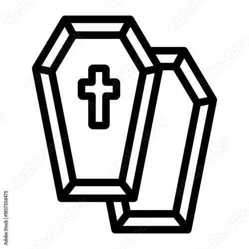 coffin Line Icon