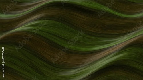 Abstract green and red background with natural leaf texture and bright macro wave patterns creating a blur of light and energy for a modern art backdrop