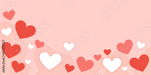 Colorful Hearts Background for Valentines Day Celebration