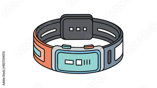 Futuristic Smart Necklace Icon Wearable Technology Design