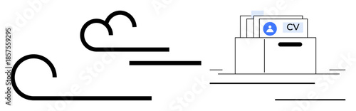 Recruitment process. Digital CV submission and employment organization for recruitment and career hiring. Recruitment tools simplify job applications, HR processes, and hiring services. Useful